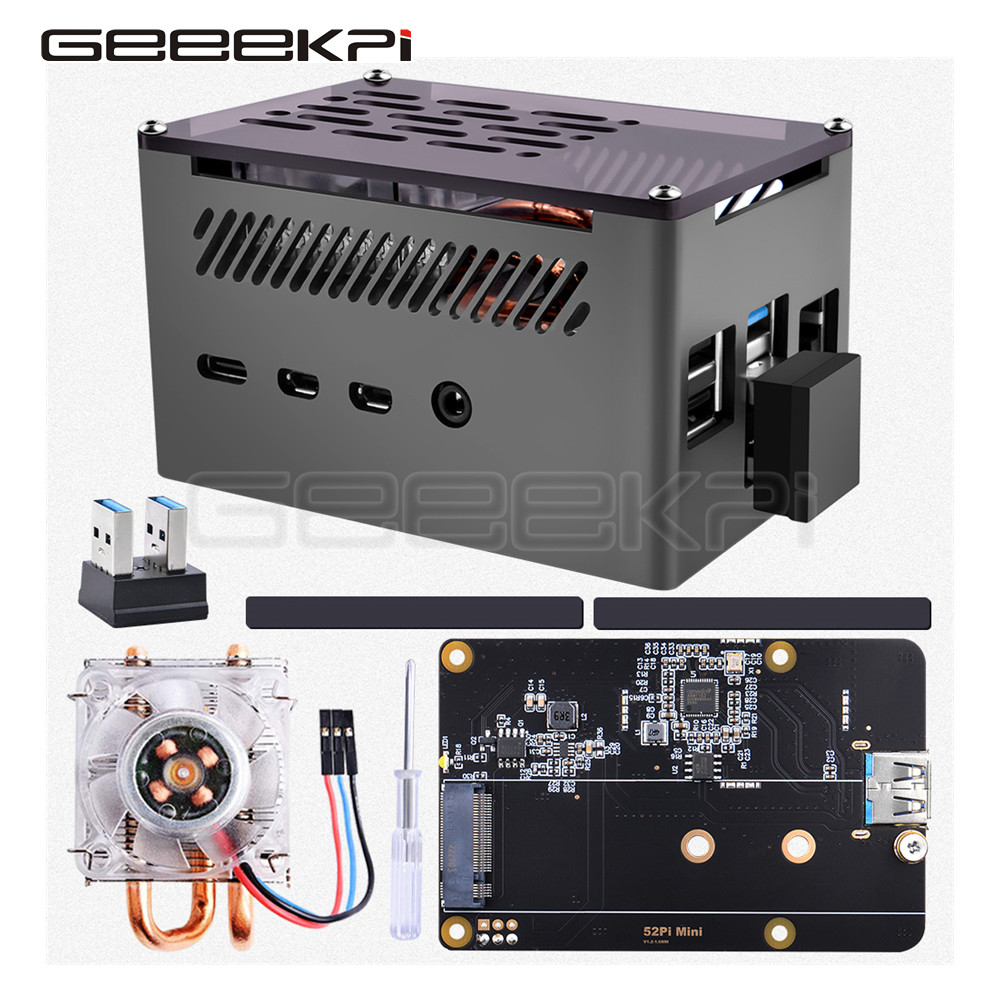 Geeekki Cangkang Hitam Casing  - Argon One V3 M.2 Nvme Case ulasan dan harga