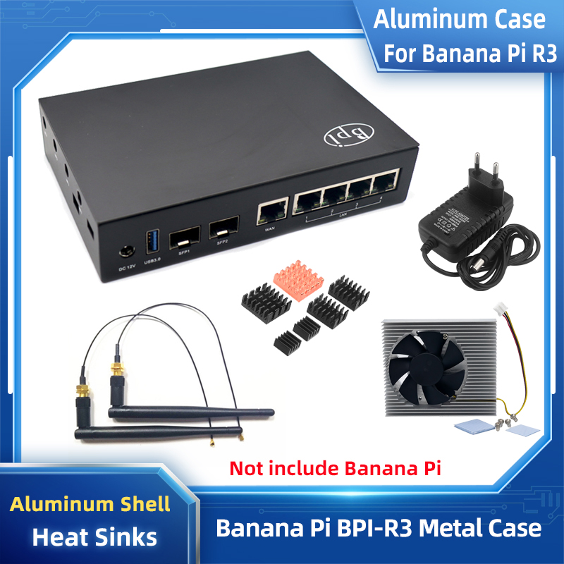 Banana Pi R3 casing aluminium  - Argon One V3 M.2 Nvme Case ulasan dan harga